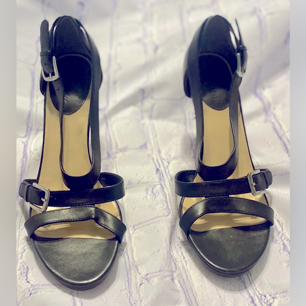 Cole Haan Open Toe Black Heels Size 9